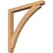 Ekena Millwork Thorton Craftsman Smooth Bracket w/ Offset Brace, Western Red Cedar, 5 1/2"W x 48"D x 48"H BKT0604X48X48THR04SWR - alternate 1